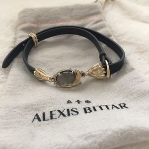 Alexis Bittar leather wrap bracelet